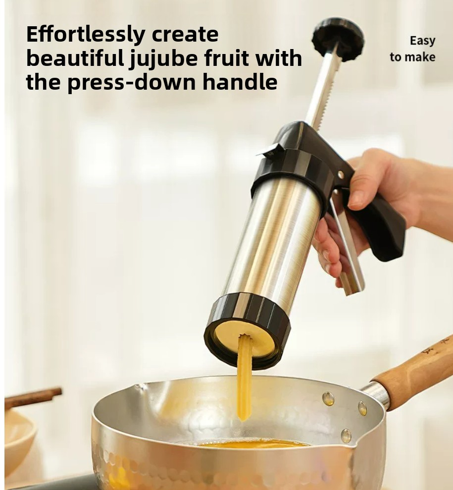Churros Maker Gun - Paslanmaz Çelik Churro Yapma Aleti, Kek