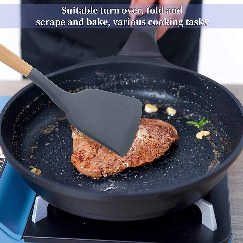 Yapışmaz Silikon Spatula Ahşap - Mini Pancake Griddle incelemesi ve fiyatı